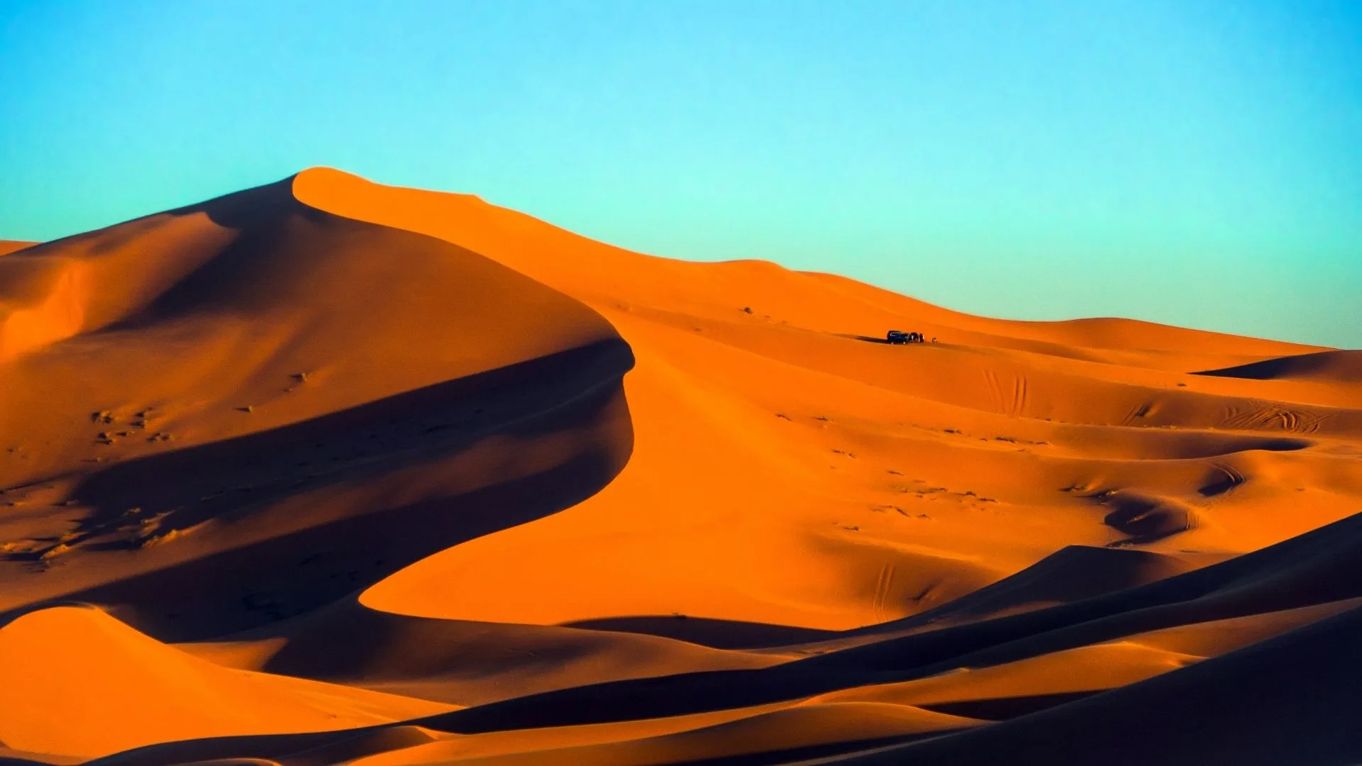 Erg Chebbi tallest dune at sunset, Merzouga